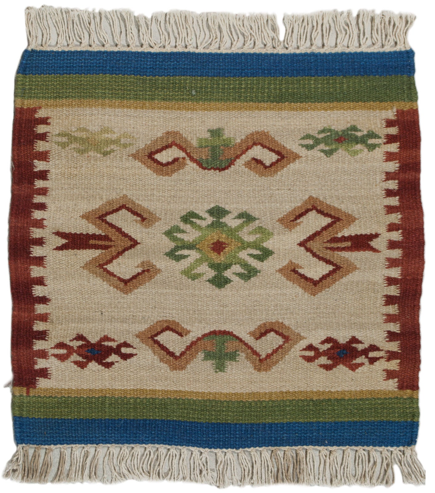 Dywan indyjski kilim 40x40 cm, wełna i bawełna, okazja #GalleriaFarah1970