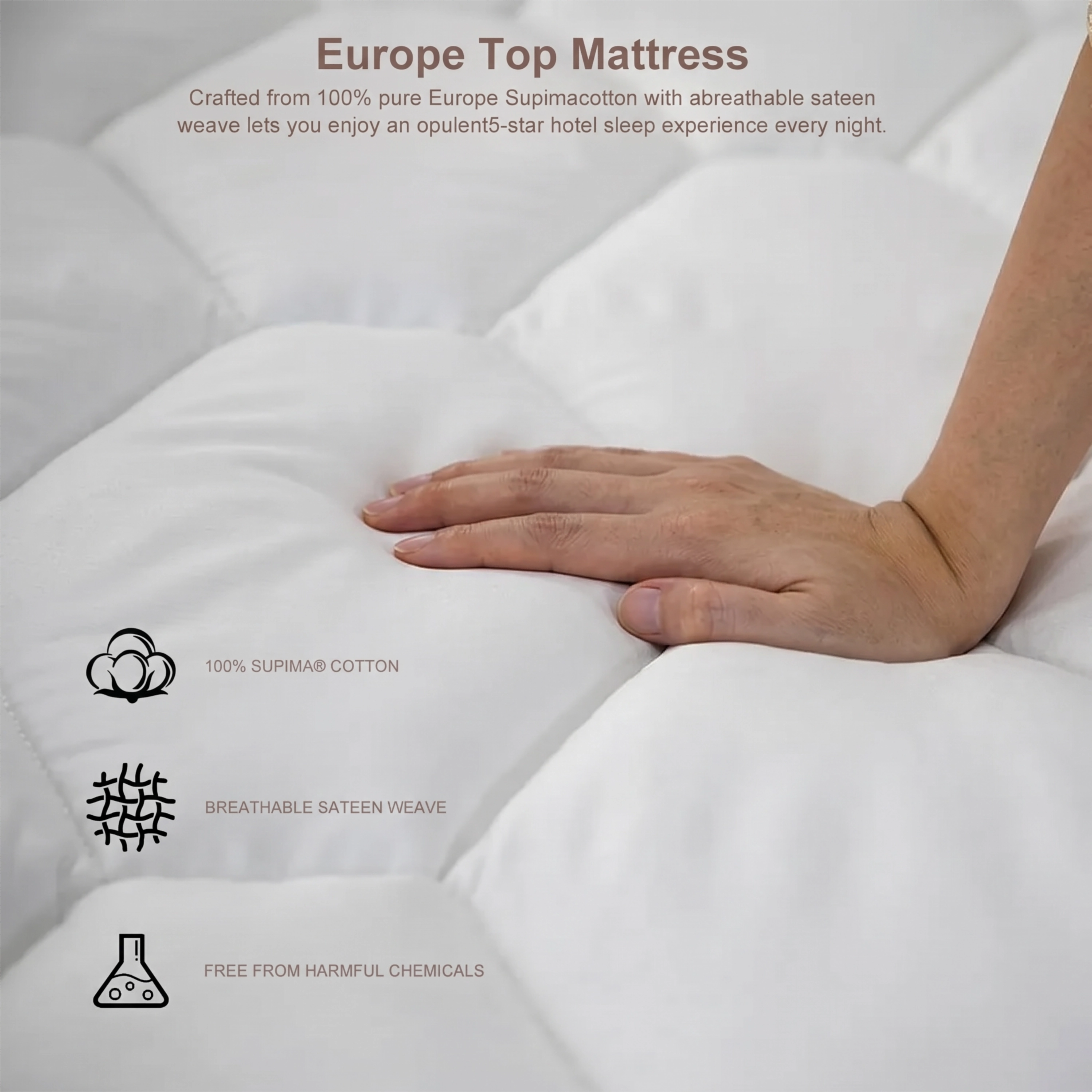 Matelas 90x190 cm et Couette et Oreiller - Matelas 1 place - Matelas 90x190x15cm + Couette 140x200cm + Oreiller 60x60cm (tous dans un colis) - 8