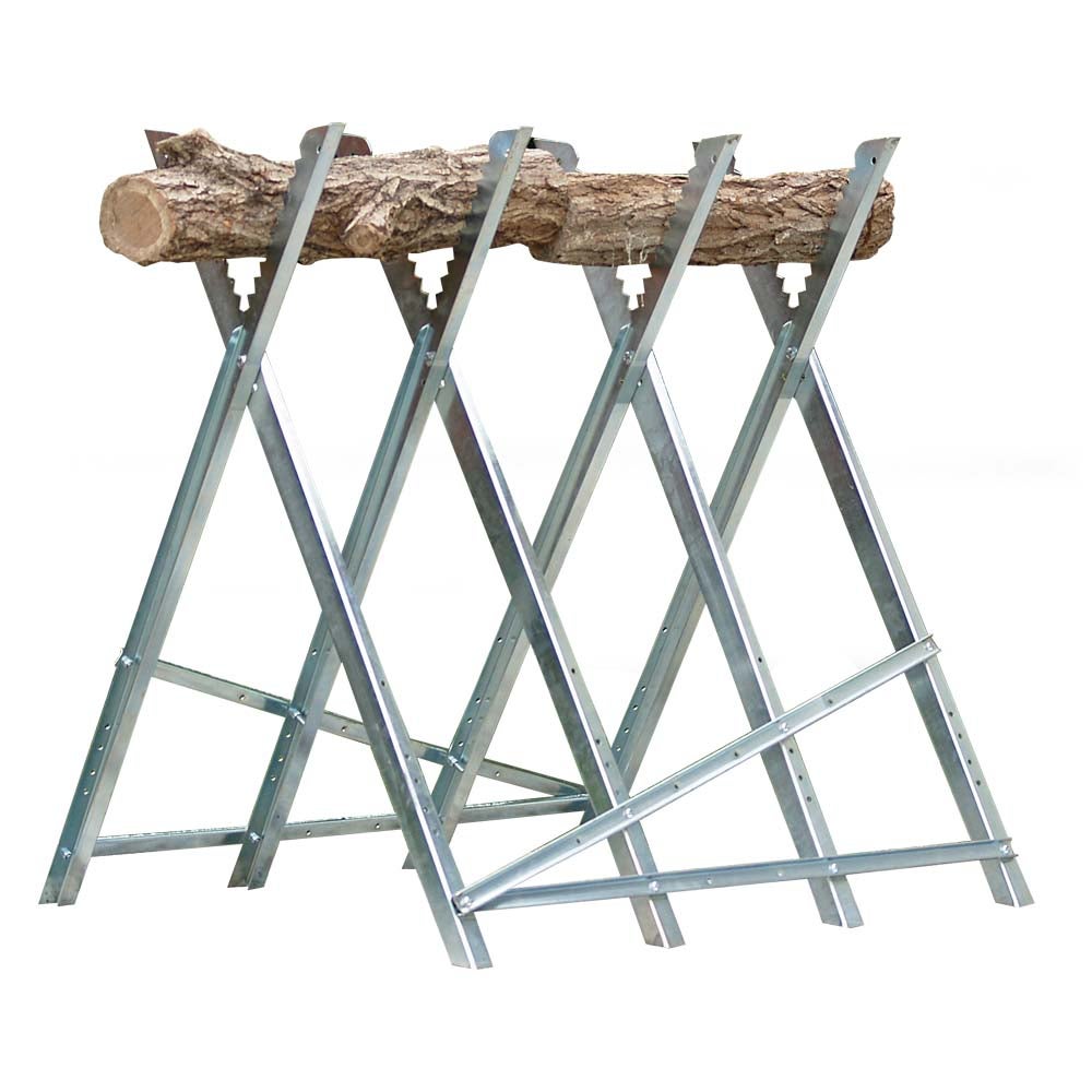 Chevalet De Sciage Pliable JEOBEST – En Acier Galvanisé, Capacité 150 Kg, Dimensions 84x80x80 Cm – Idéal Pour Couper Du Bois De Chauffage