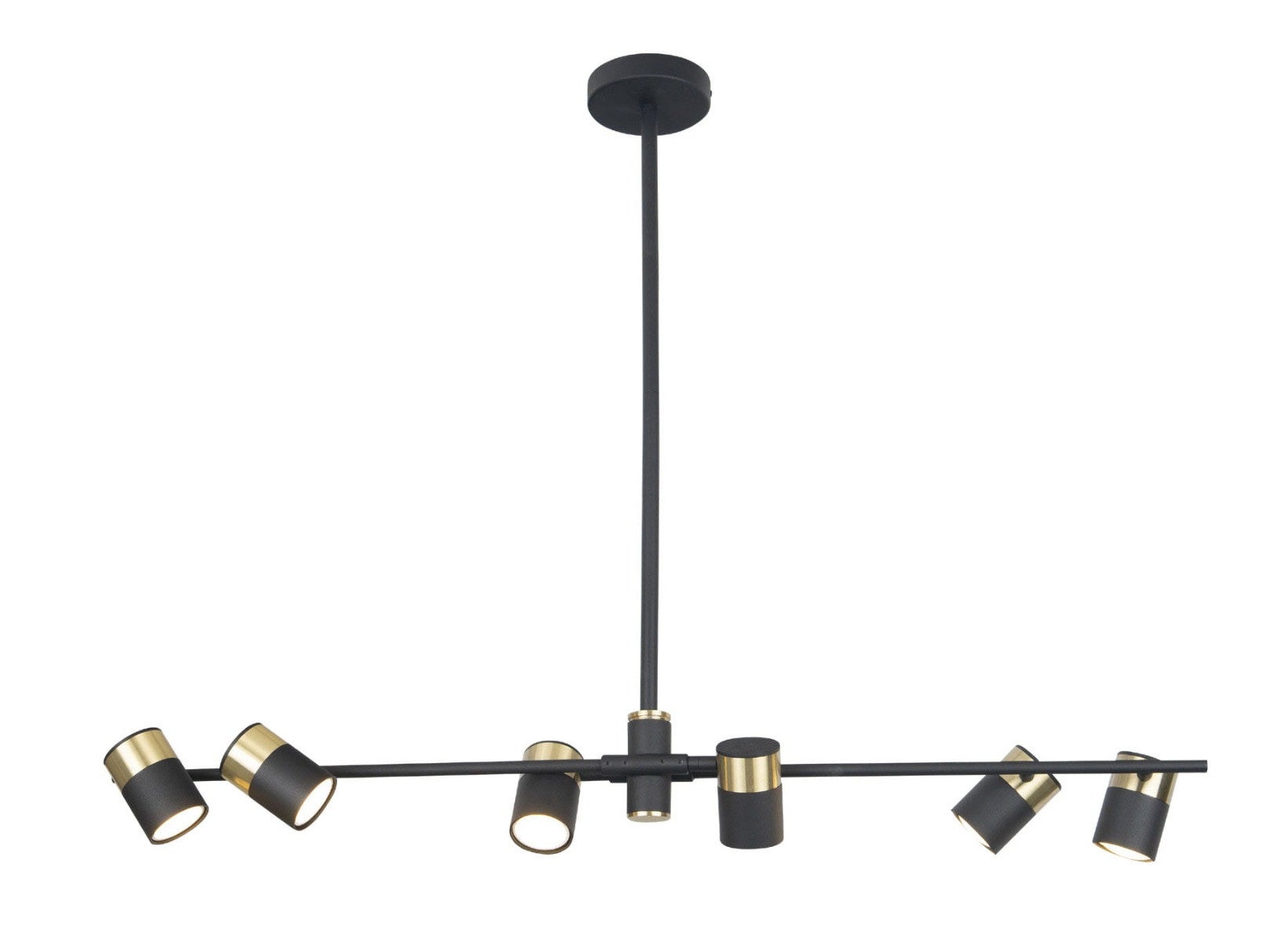 Lampa wisząca Puma złoto-czarna 6xGU10x5W wym: 72,5 x 95 x 12 cm metal Maxlight