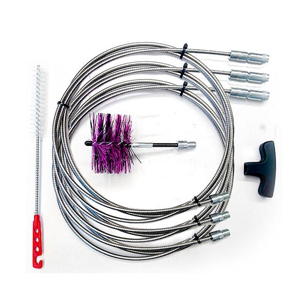 Kit de 9 m pour le ramonage des fumées conduits à granulés dn 80 ...