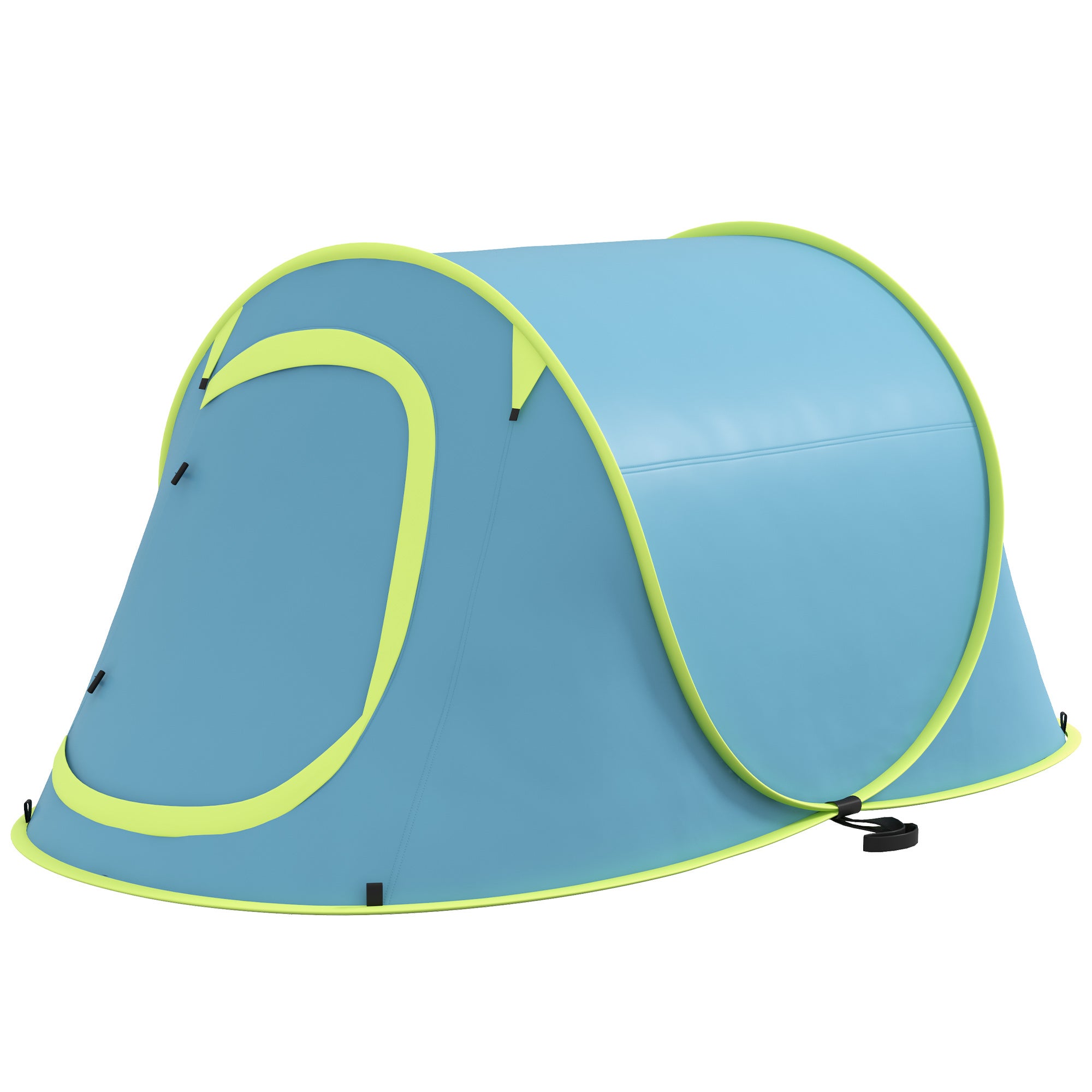 Tente de camping 2-3 personnes étanche 2000 mm avec sac de transport pour la randonnée 245x148x105 cm Bleu - 2