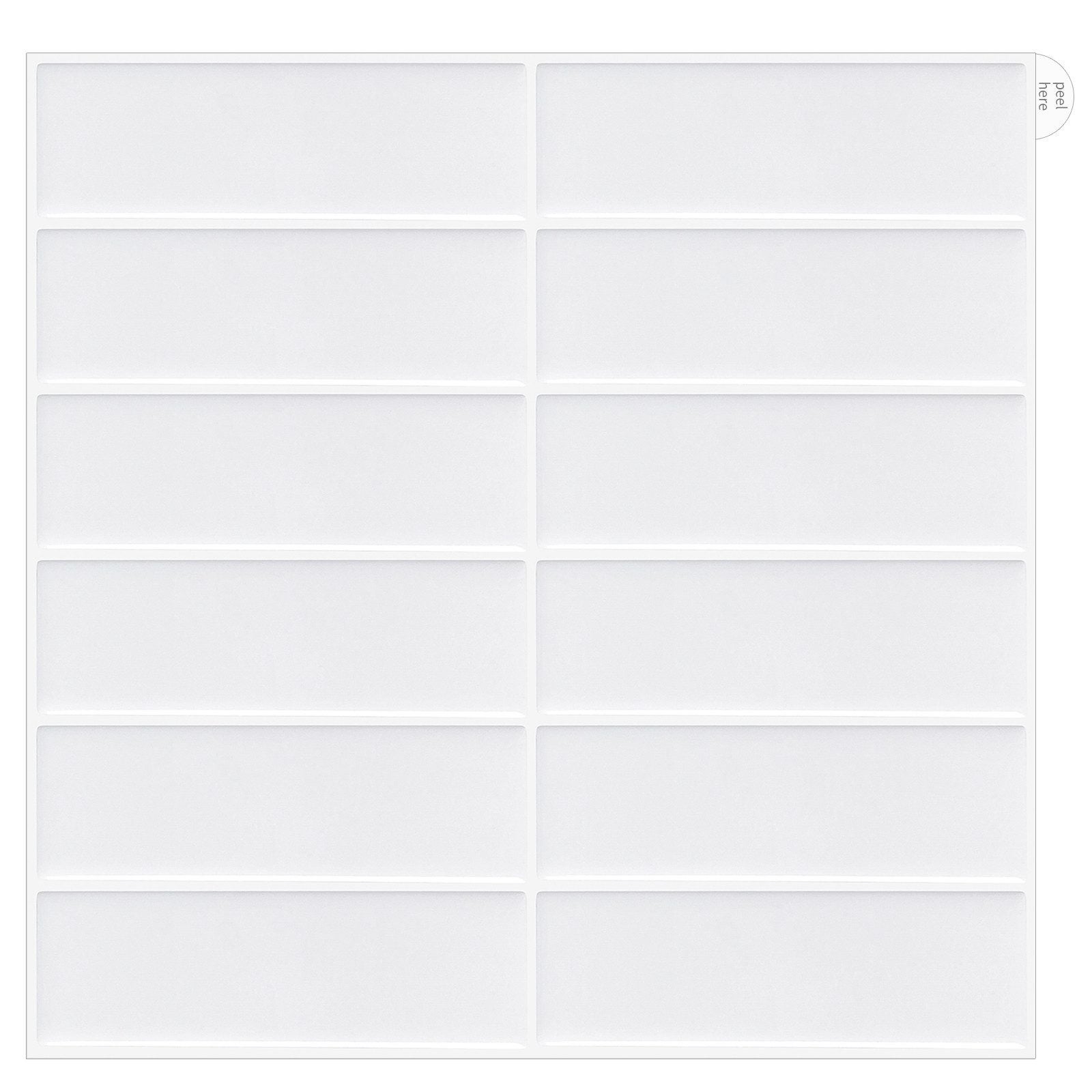 10 arkuszy samoprzylepnych naklejek na płytki ścienne, odklejanych i przyklejonych (12 x 12 cali)