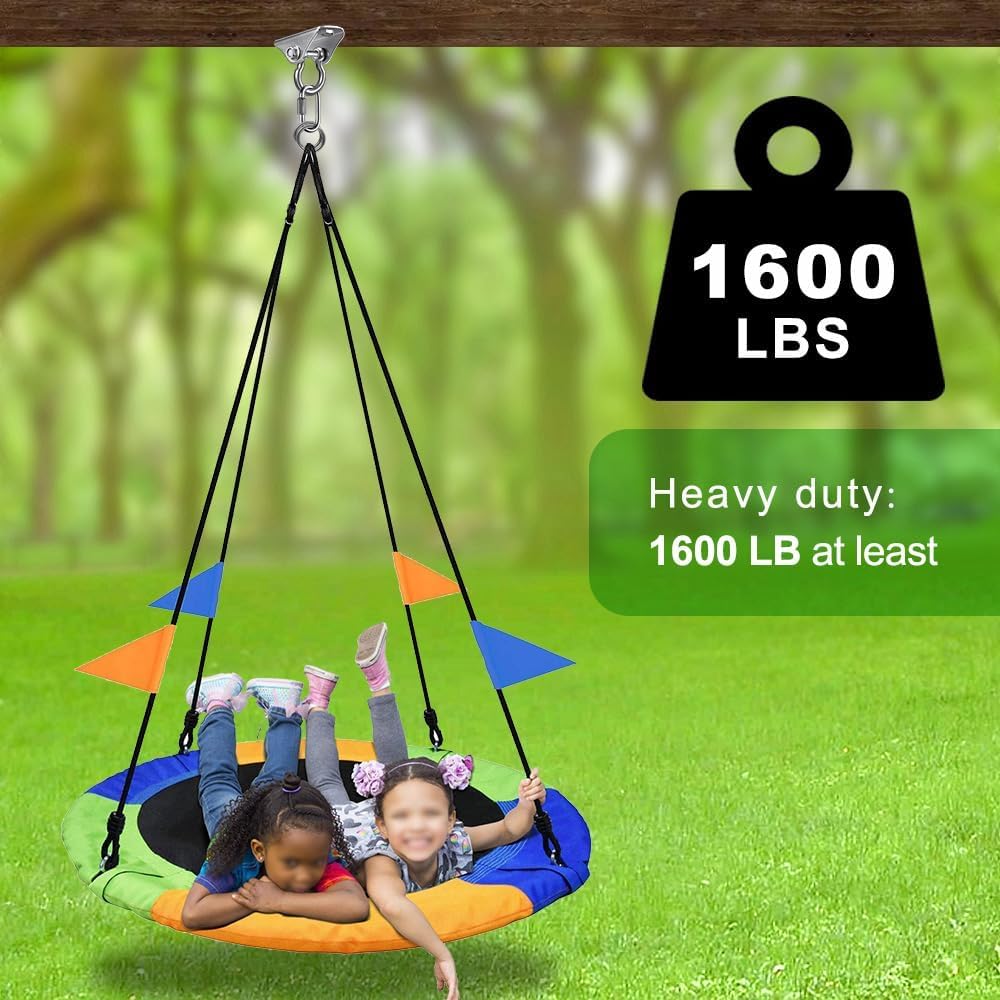 (2 pièces) Kit de quincaillerie de suspension robuste pour balançoire, adapté aux sièges de balançoire de jardin, aux chaises suspendues, etc. - 7