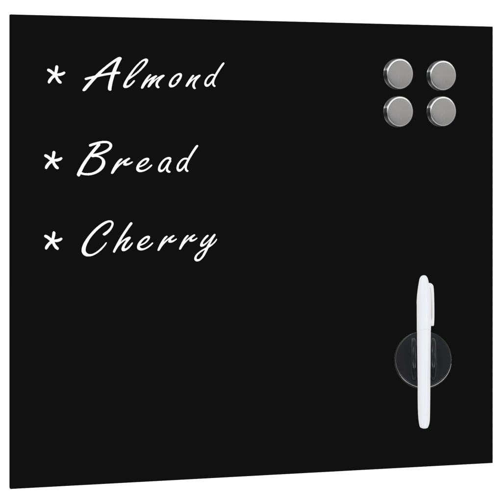 vidaXL Tableau noir magnétique mural Verre 40x40 cm - 5