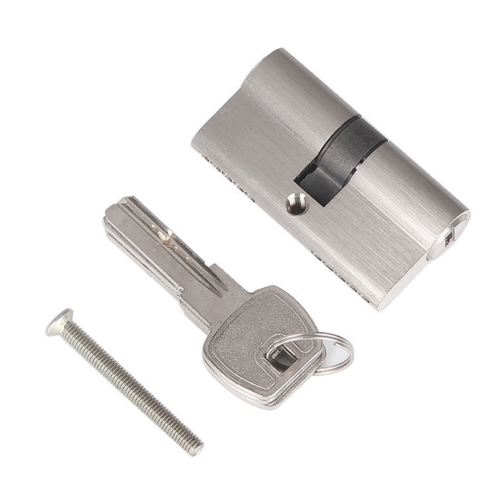 Zamek cylindryczny kołkowy 7 x 2,5 cm - Drzwi zewnętrzne, drzwi wewnętrzne, drzwi wejściowe - YC2100 - 3 klucze dwustronne, niklowane