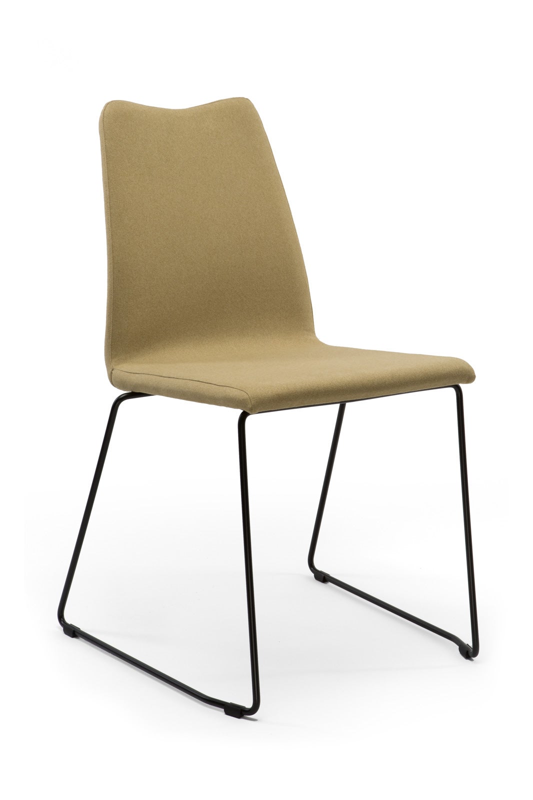 Krzesło tapicerowane NOSTRA Caldo metalowe nogi do jadalni, salonu, biura oliwkowe 1 szt.