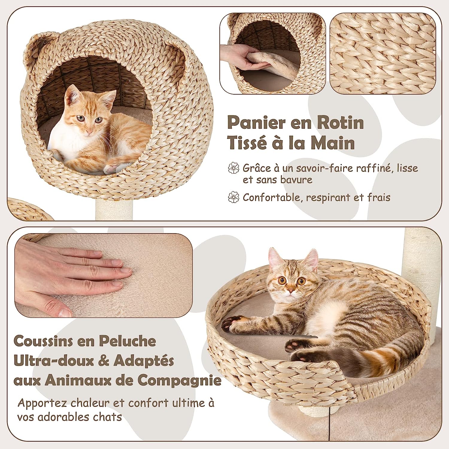 Arbre à Chat 121 CM à 5 Niveaux avec Boules - 4