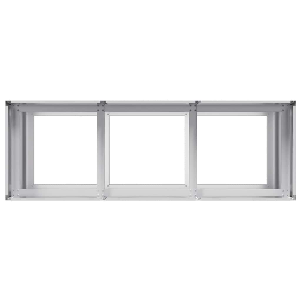 vidaXL Jardinière 120x40x80 cm acier galvanisé - 5