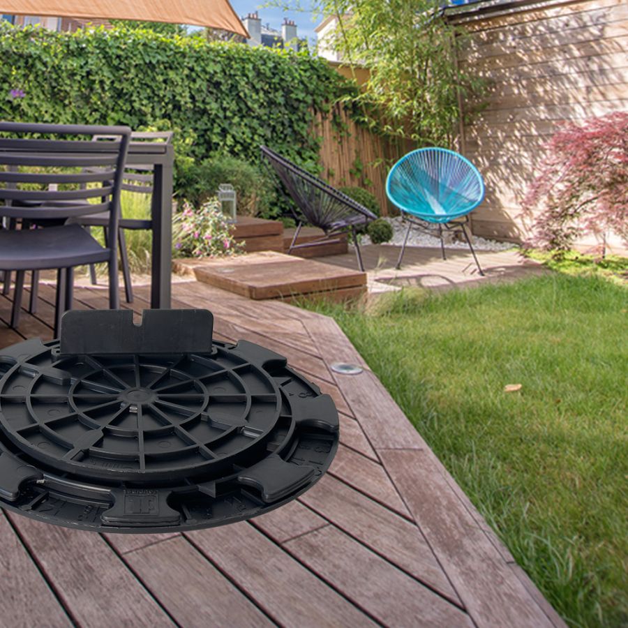 Plot de terrasse réglable pour lambourde/plot terrasse bois 8 à 20 mm - JOUPLAST - - 5