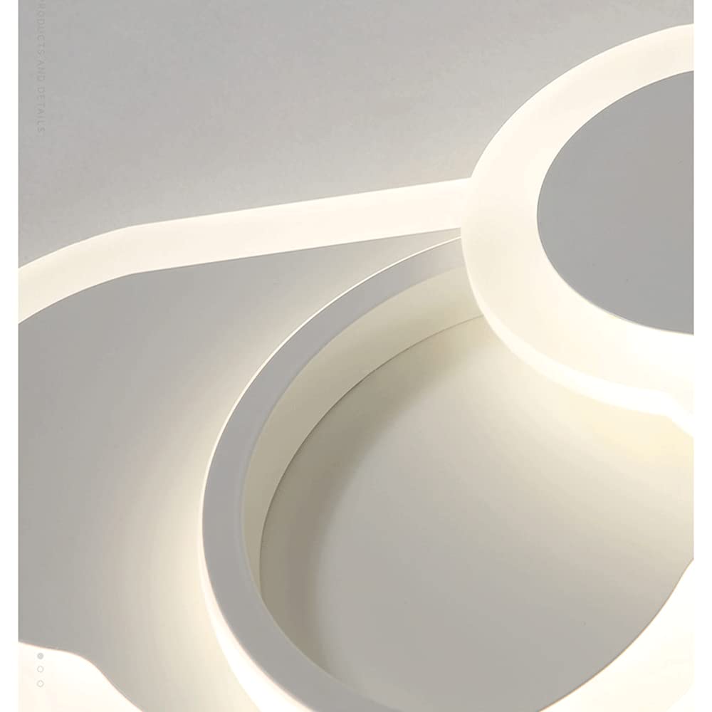 Lámpara de techo con forma de nube LED de 52 cm - Lámpara de techo para habitación de niños de 42 W con control remoto regulable 3000-6000 K - 9