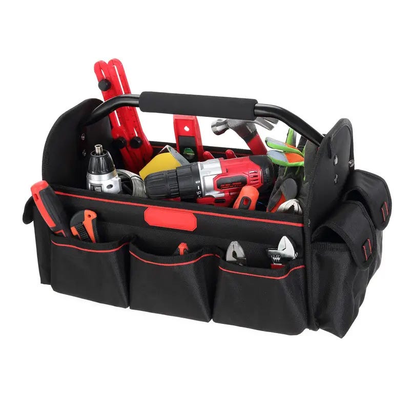 Sac à outils 46 cm et 24 poches avec fond souple - Brico Dépôt Sac à outils 46 cm et 24 poches avec fond souple - Brico Dépôt