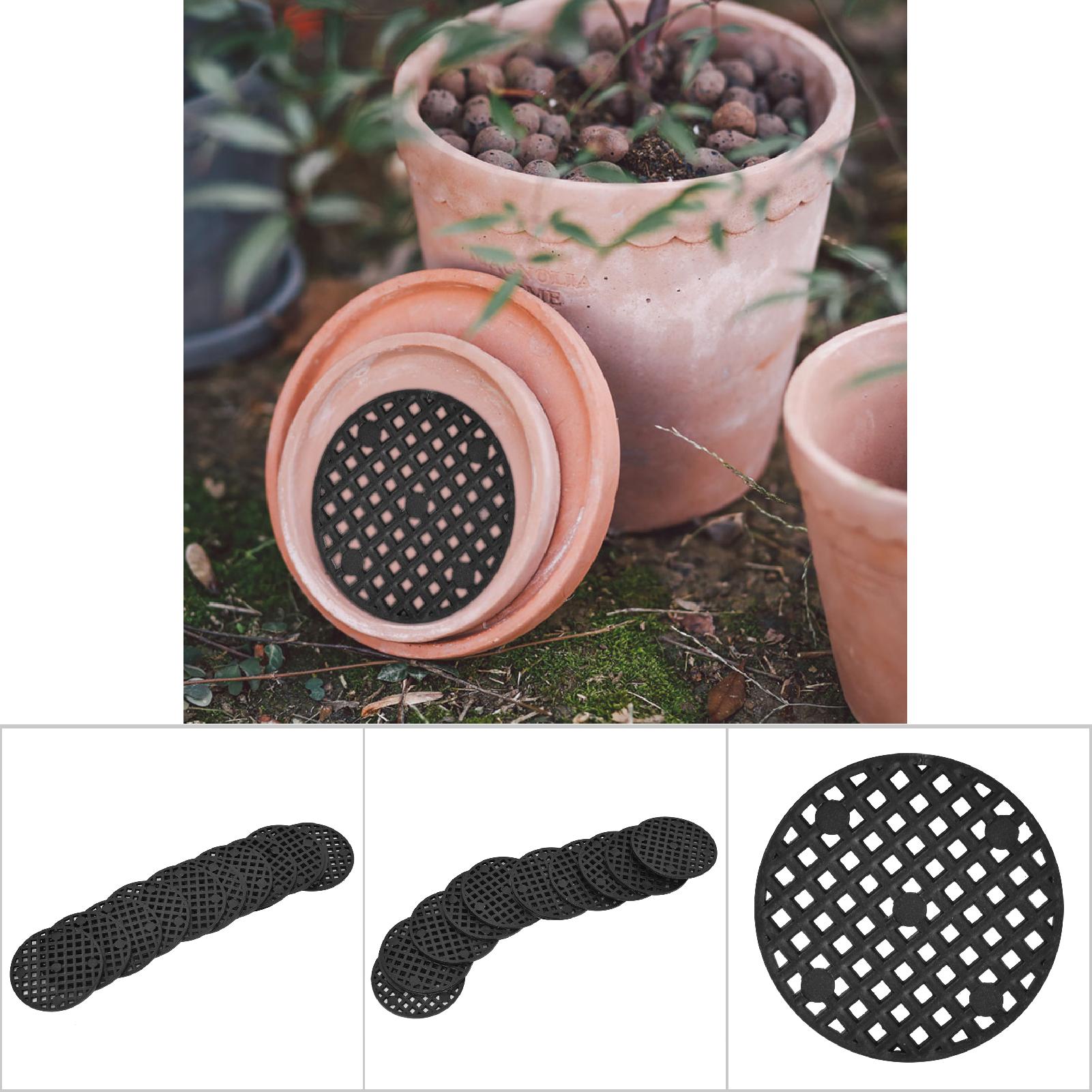 Tappetino in rete per vasi da fiori da giardinaggio, 10 pezzi, griglia inferiore per vasi da bonsai (4,5 cm) - 5