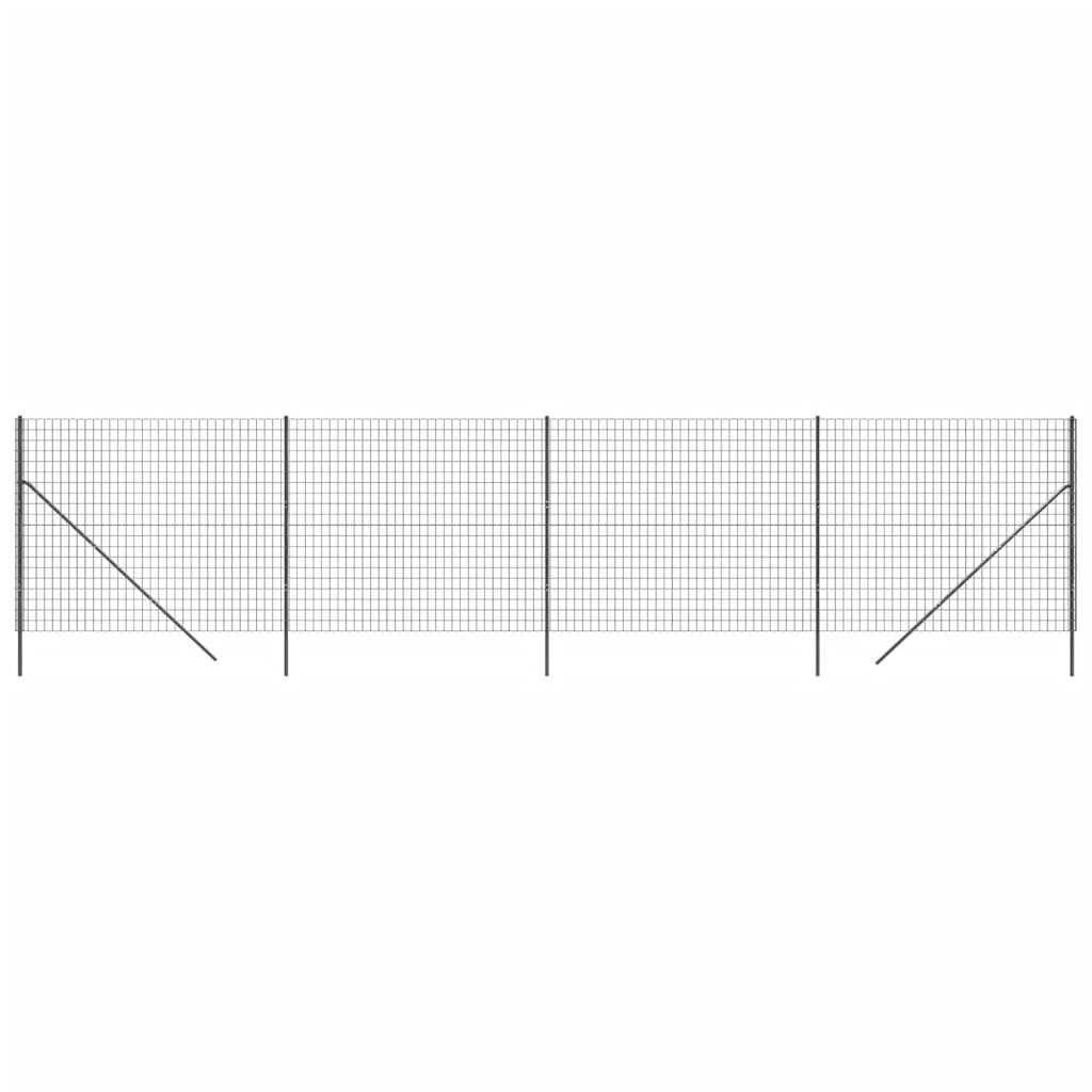 VidaXL Recinzione Metallica Antracite – Pannello 1,6x25 M, Acciaio Zincato Con PVC, Per Giardino E Animali