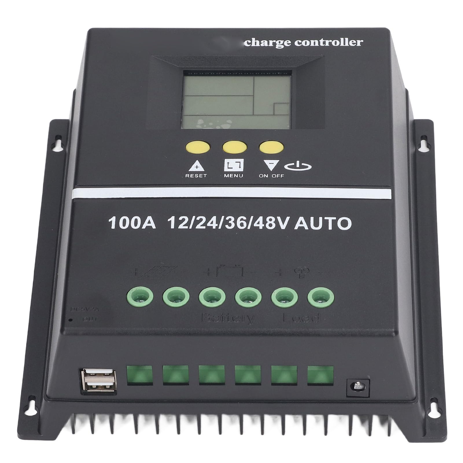 Controlador de carga solar 100A 12-48V com duas portas USB e display LCD retroiluminado – ComfortXL - 5