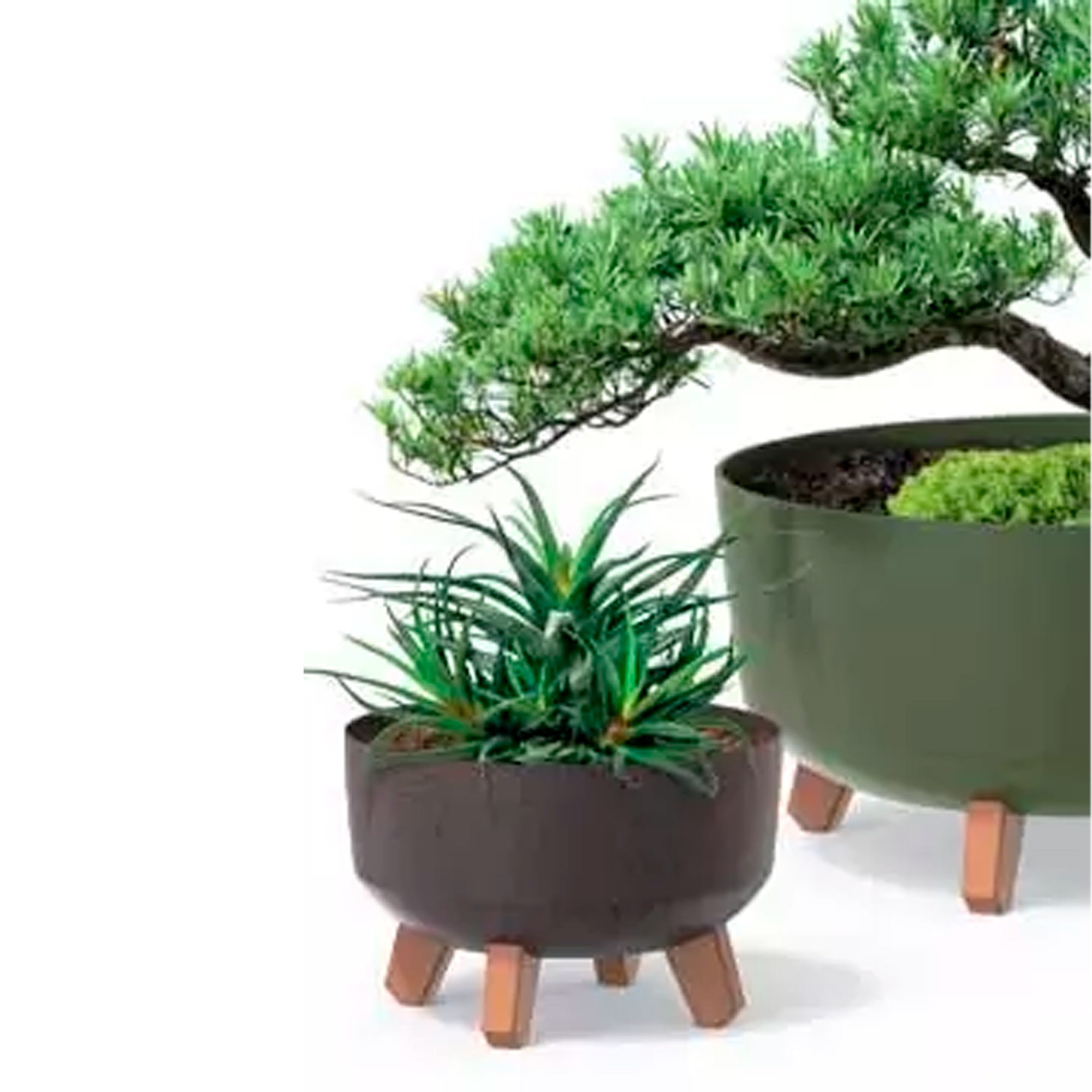 Plantador cor de café, sem tanque, coleção GRACIA, 38 x 38 x 19,5 cm, capacidade 14,3 L. - 4