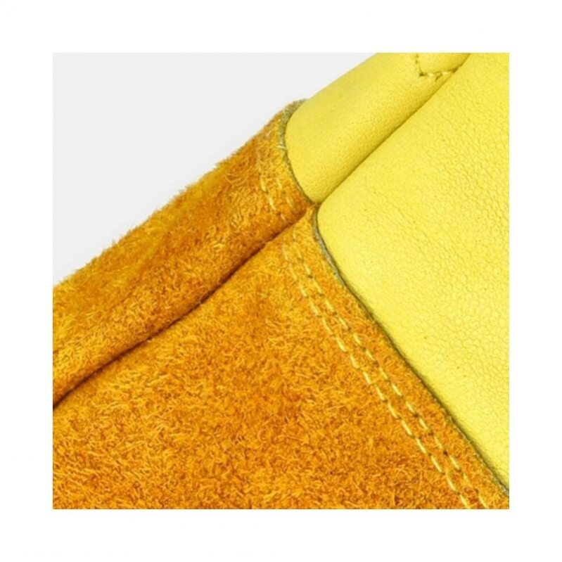 Paire de Gants de Jardinage Protection Cuir Gants de Jardinage pour les Épines et Ronces et Gants de Travail，L - 4