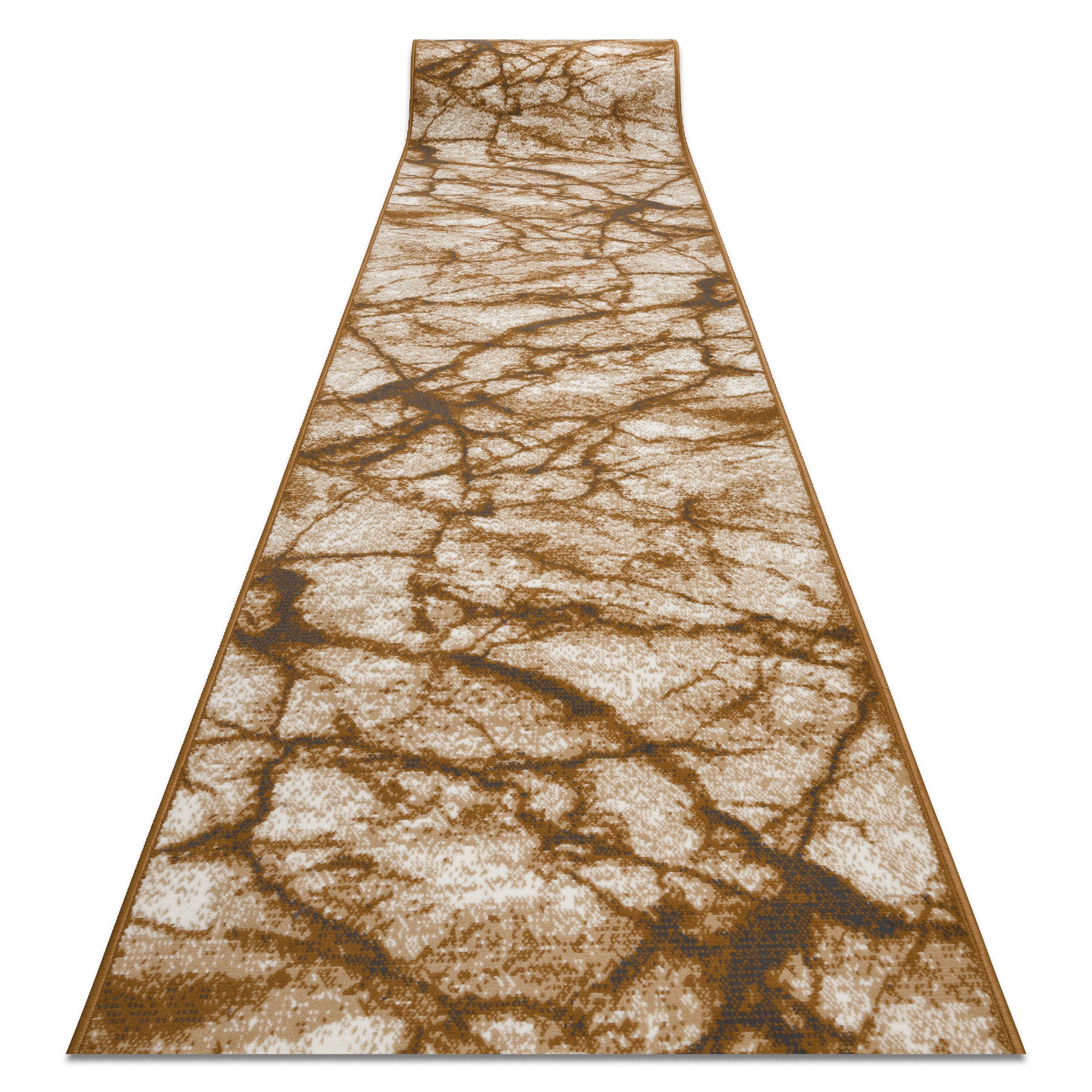 Alfombra de pasillo bcf morad mármol beige / oro gris 120 cm 120x200 cm