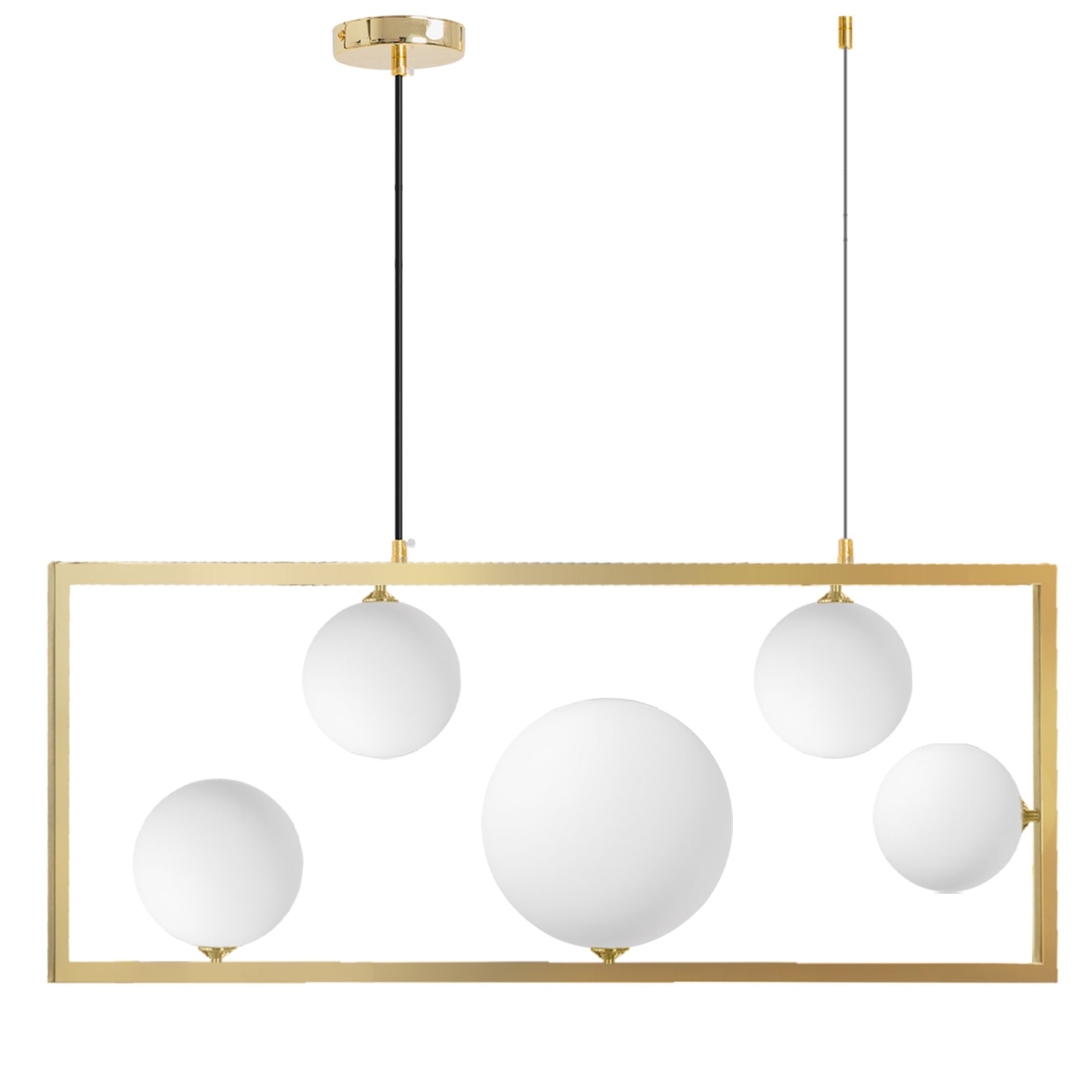 Lampa Sufitowa Wisząca Toolight App1020-5Cp Złoty