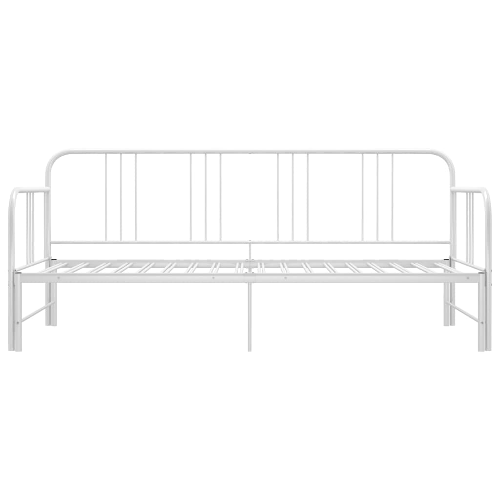 Maison Exclusive - Cadre de canapé-lit extensible sans matelas blanc 90x200 cm - 3