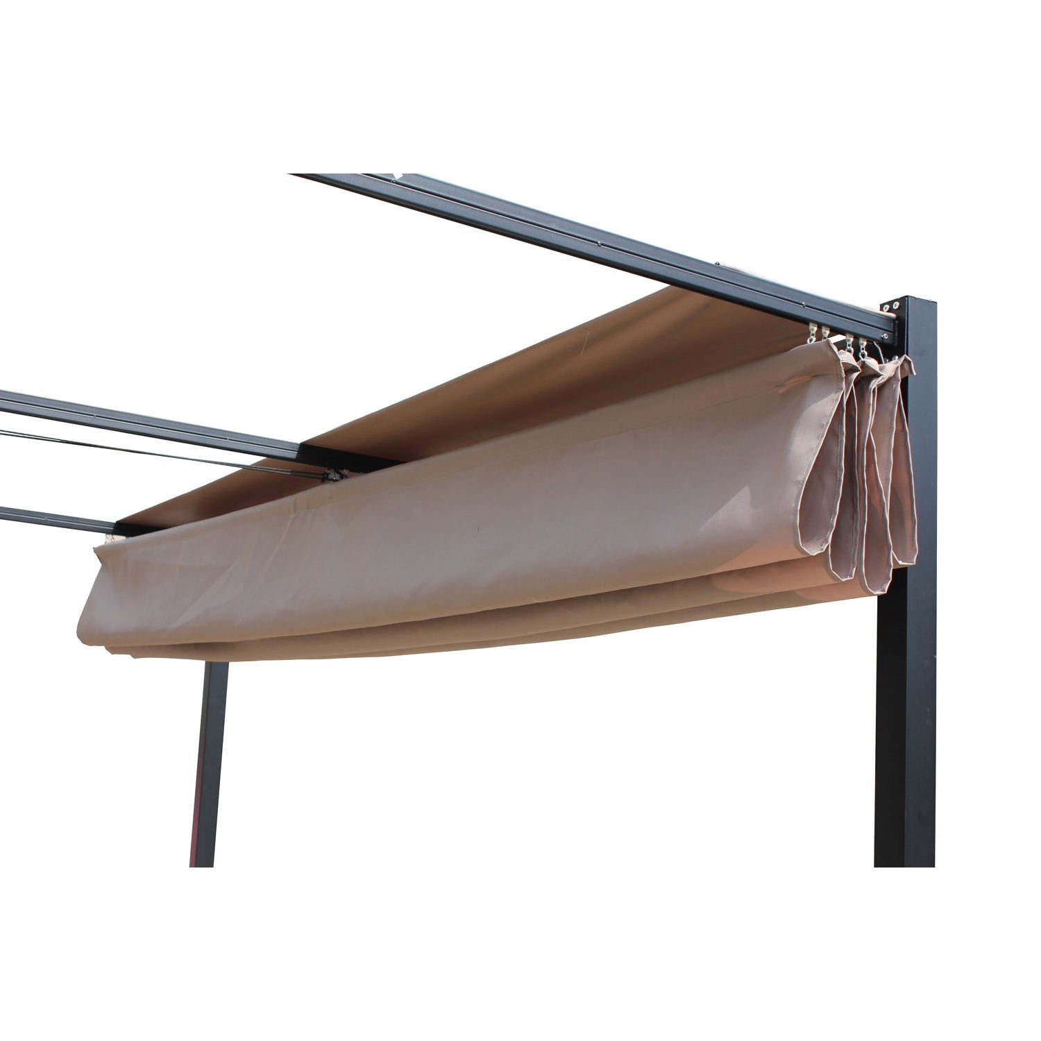 TUSA Gazebo autoportante tela poliestere grigio tortora 3 x 4 m, 12 m² - 3