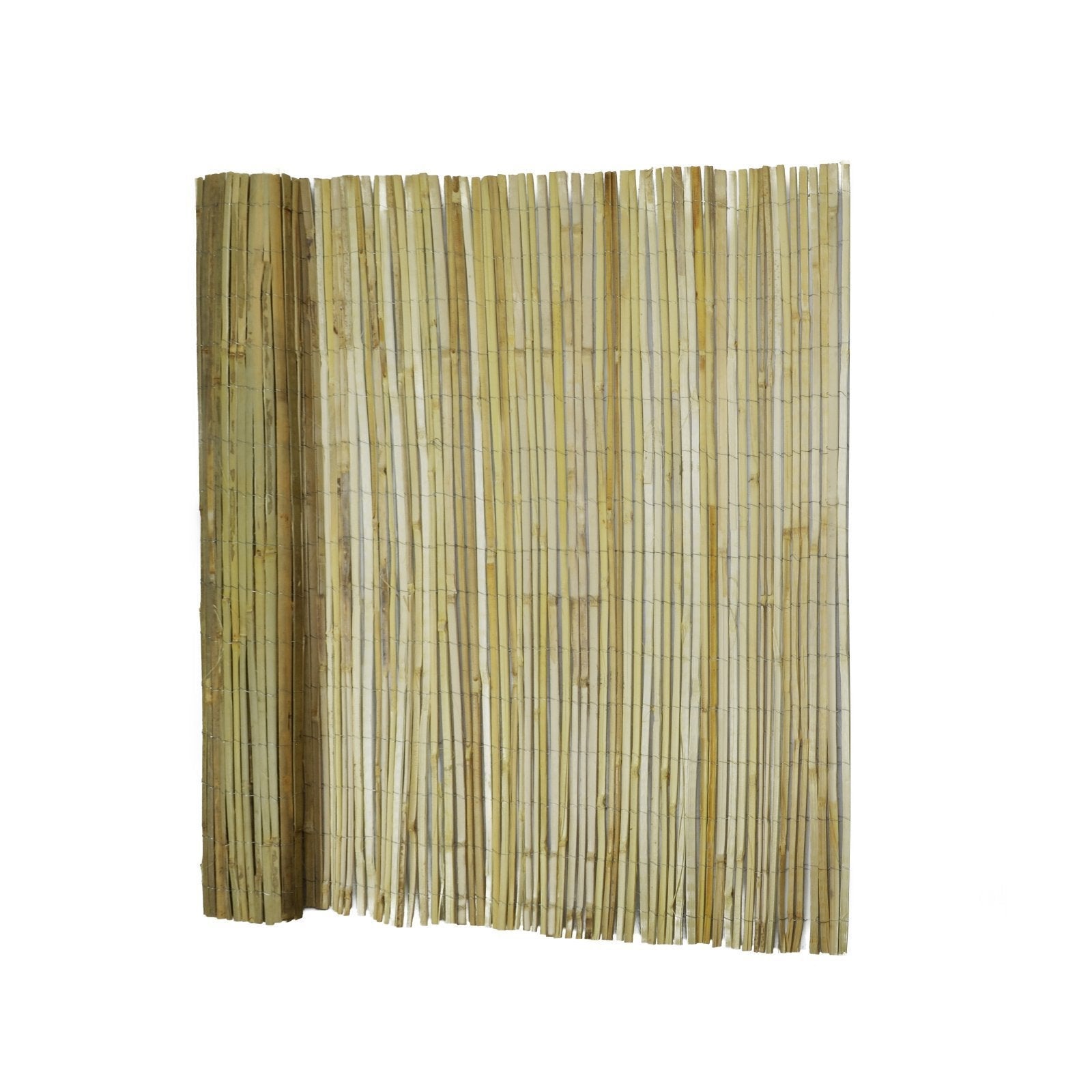 Brasil, Canisse en bambou fendu naturel, Clôture en bambou pare-vue - coupe-vent naturel, Idéale pour jardin, balcon et terrasse, 100 x 300 cm - 2