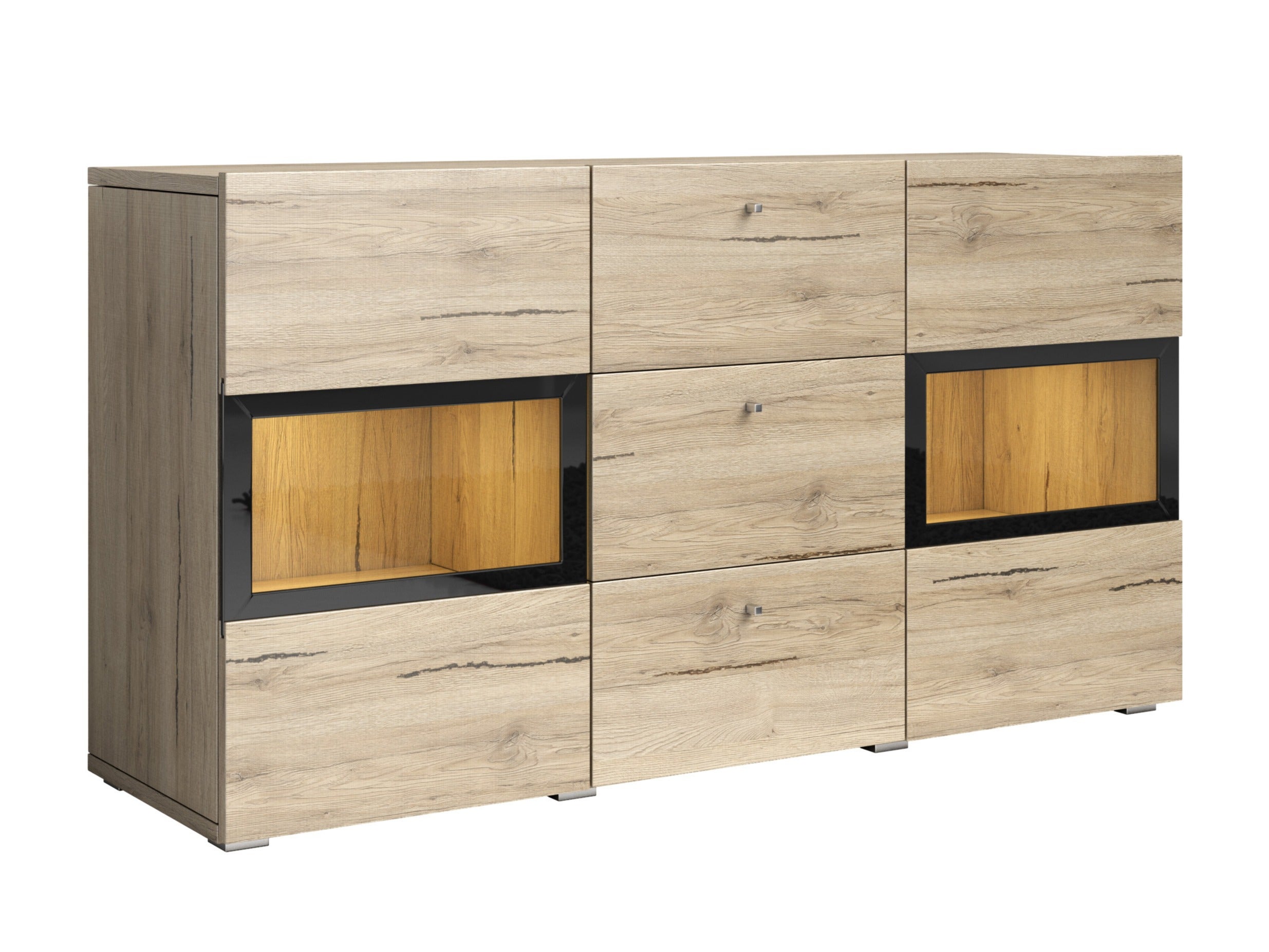 Komoda BAROS 2D3S 132 dąb san reno jasny