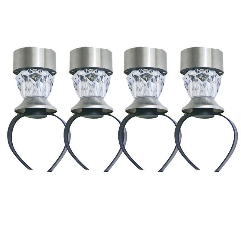 Zestaw 4 solarnych lamp ogrodowych, świateł mocowanych do ogrodzenia, dekoracyjnych lamp nastrojowych, kolorowych świateł