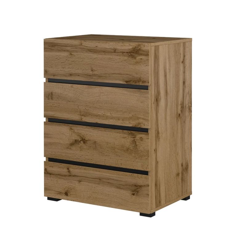 Komoda CROSS 4S 60cm dąb wotan/czarna