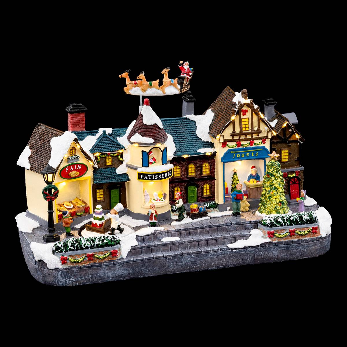 Village lumineux centre ville avec rennes musical 24 LED - Feeric lights & christmas - 4