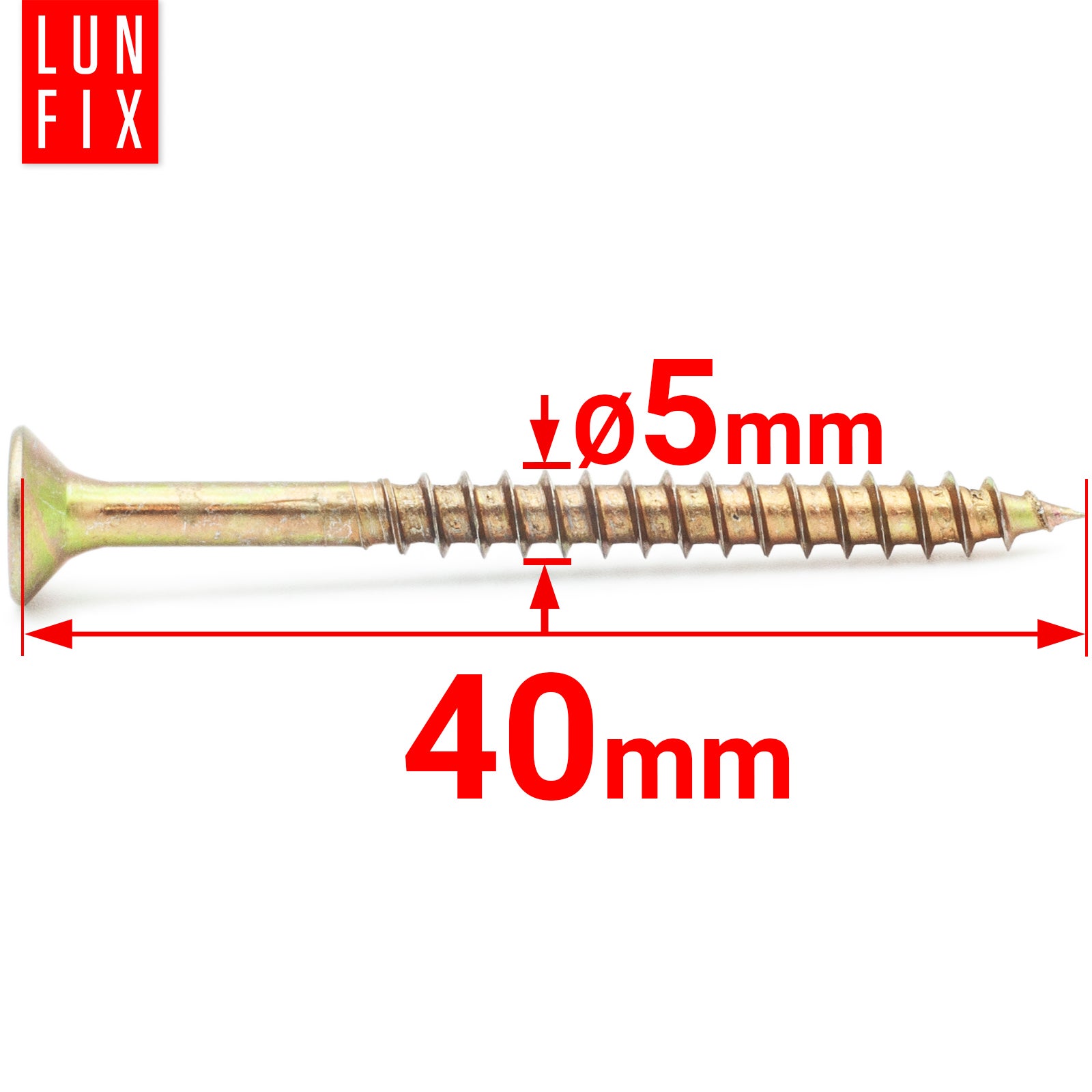 Wkręty do drewna uniwersalne 5x40mm 500szt. - 2