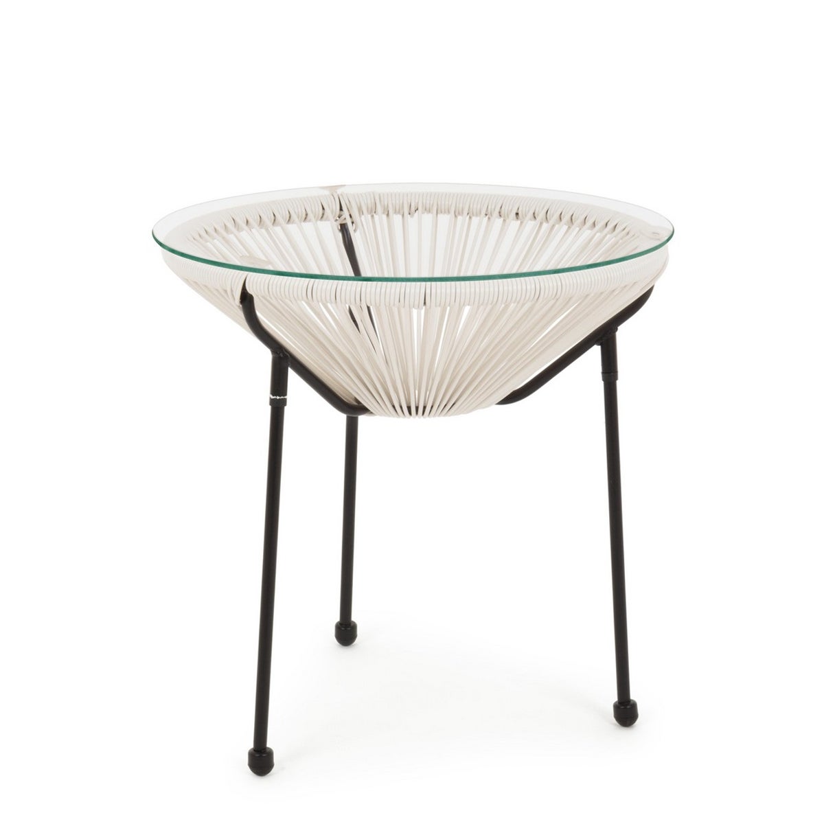 Table ronde d'extérieur Ø50cm en corde tressée Bizzotto Parker - 3