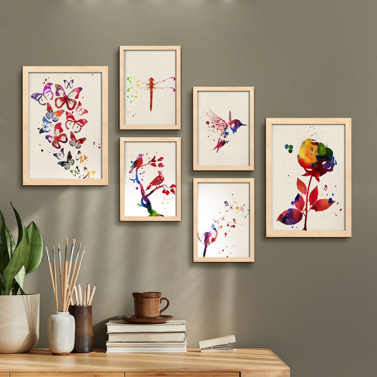 Nacnic Affiches Toy Story Style Aquarelle – Lot 6 Illustrations Enfant A3/A4 – Déco Moderne & Douce