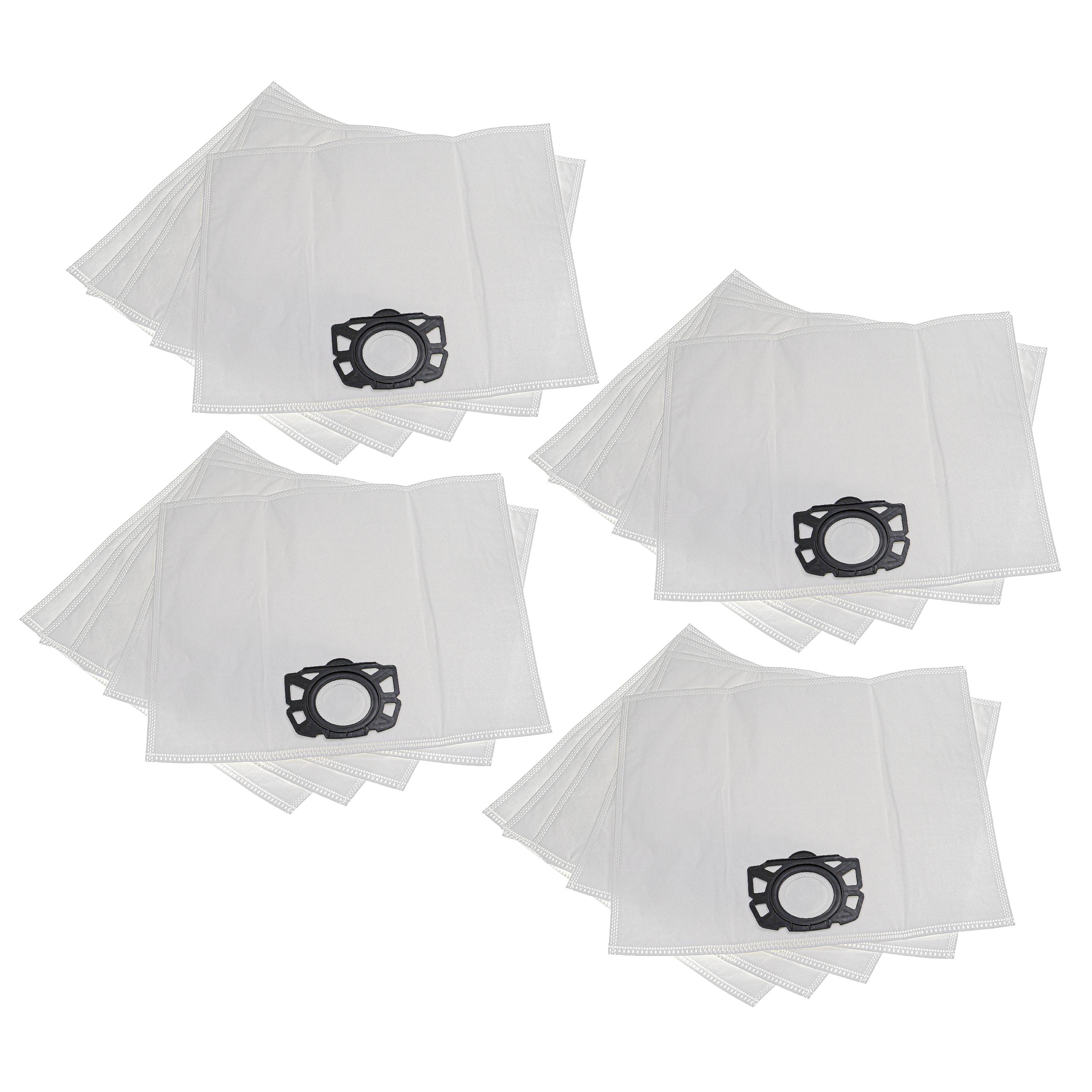 vhbw 20x Sacs compatible avec Kärcher WD 7.300 (1.347-560.0), WD 7.500 (1.347-600.0) aspirateur - 39cm x 24,5cm blanc - 3