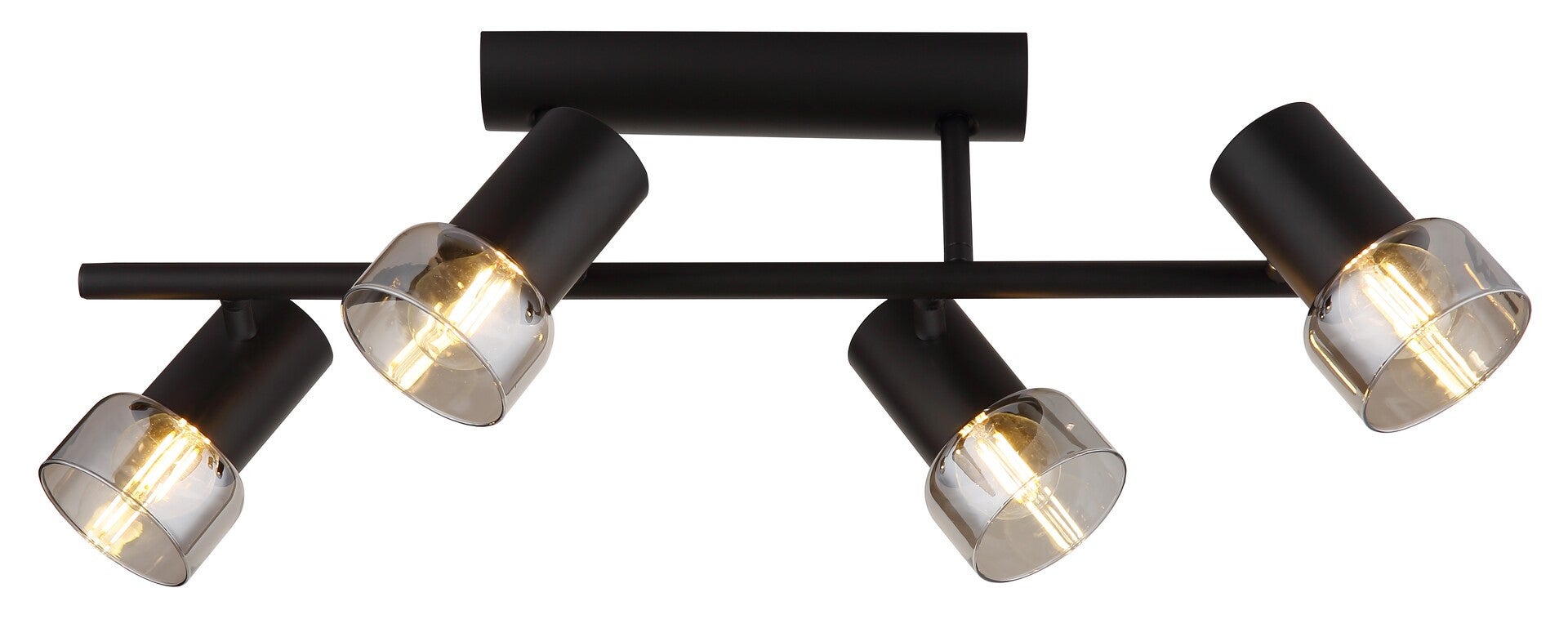 Reflektor sufitowy spot natynkowy Hatice listwa czarny-dymiony 4xE14x15W wym: 20 x 57,5 x 8 cm metal Rabalux