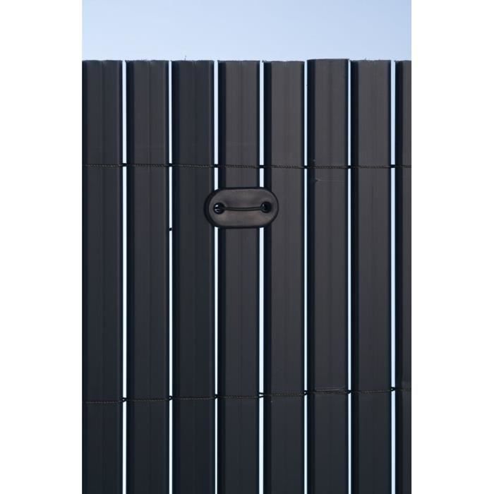 NATURE Set di 26 chiusure a rete - Schermi e canali in plastica - Grigio antracite - Cravatta + filo plastificato da 14 cm - 7