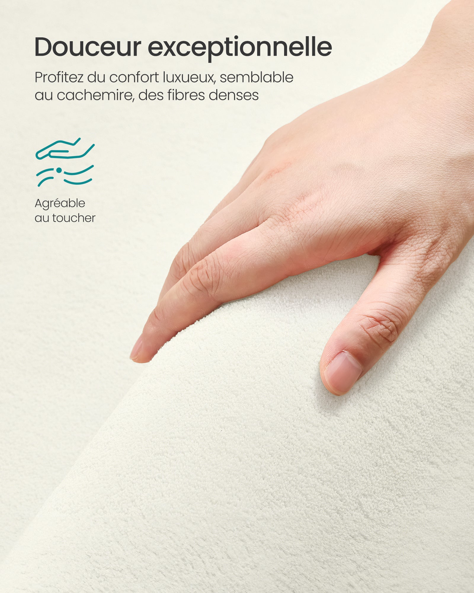 Tapis Décoratif, 160 x 230 cm, Tapis de salon, Antidérapant, Décoration Intérieure, pour Salon, Chambre,Lavable en Machine, Style Moderne,Blanc Crème - 3