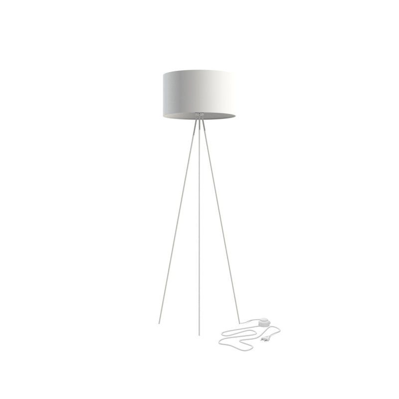 Lampa podłogowa stojąca Cadilac biała 1xE27x40W wym: 156 x 50 x 50 cm tkanina Nowodvorski Lighting