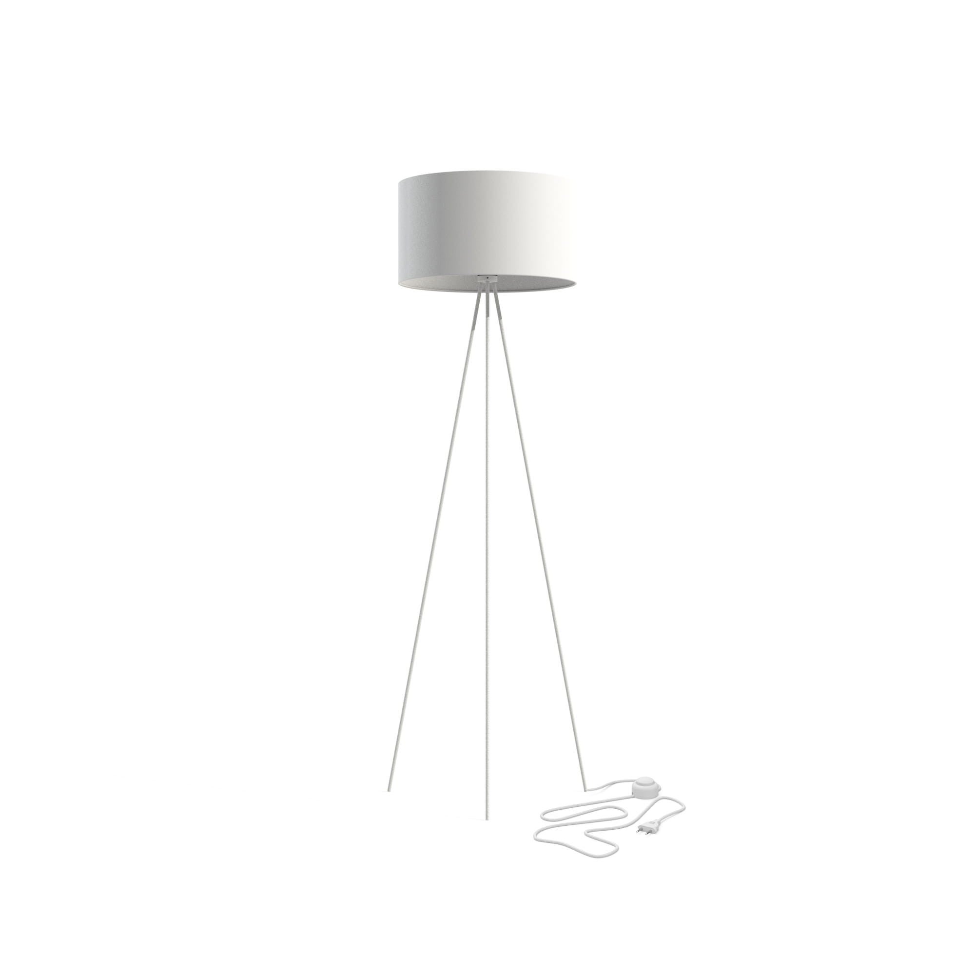 Lampa podłogowa stojąca Cadilac biała 1xE27x40W wym: 156 x 50 x 50 cm tkanina Nowodvorski Lighting