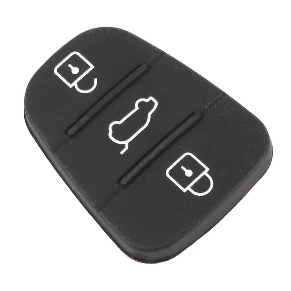 5 pezzi di ricambio per chiave auto telecomando in gomma a 3 pulsanti adatta per Hyundai adatta per Kia (senza lettere) - 8