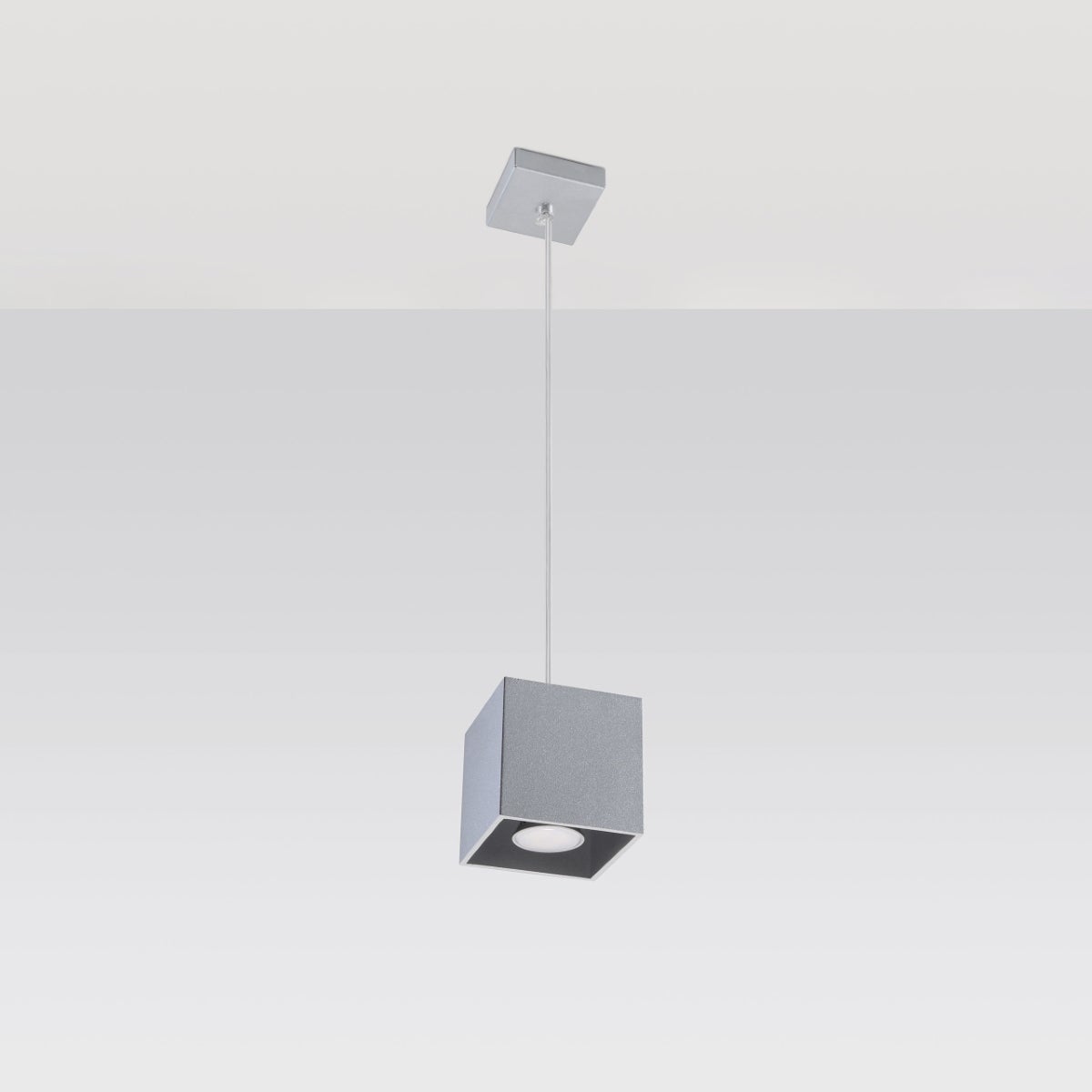 Lampa wisząca QUADX 1 szary LED 4000K - 10x10x110cm Sollux