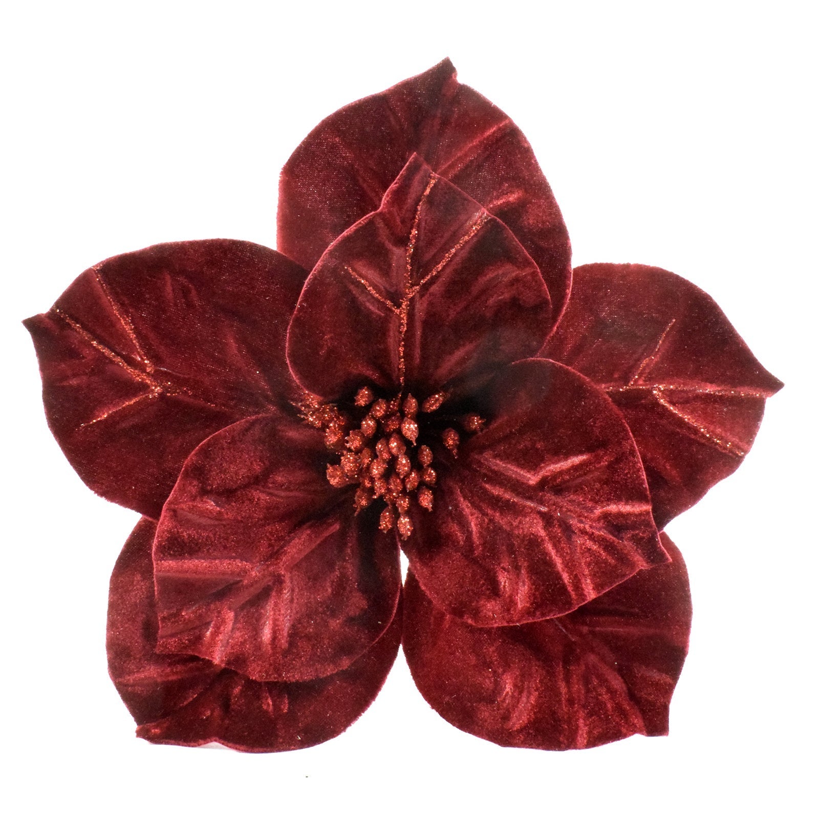 Fiocchi Di Velluto Bordeaux E Dorati Per Albero Di Natale - Confezione Da 24 Pezzi, Circa 9x9 Cm, Decorazione Vintage