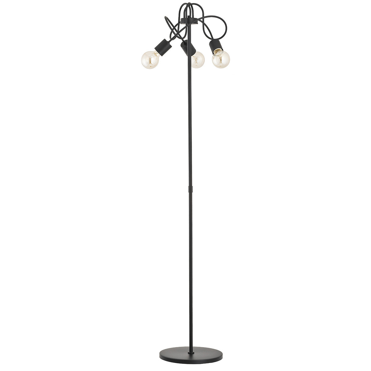 Lampa podłogowa stojąca Lupo czarna 3xE27x15W wym: 162 x 33 x 33 cm metal Alfa