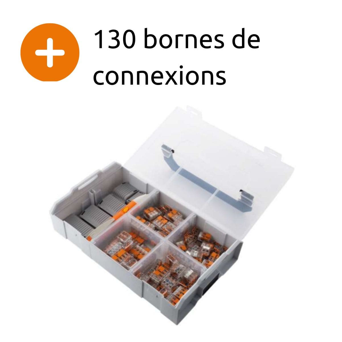 Valise 130 mini bornes de connexion N1 S221 + 5 Gelbox + testeur de tension - Wago - 2