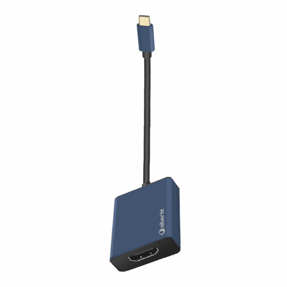 Silver Ht Azul Adaptador Logan Usb Tipo C A Hdmi 4K Marino - Imagen 4