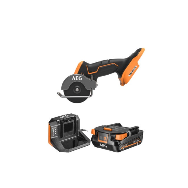 Pack AEG Mini scie multi matériaux - BMMS18SBL-0 - 18V Brushless Subcompact - 1 batterie 2.0Ah - 1 chargeur - SETL1820S