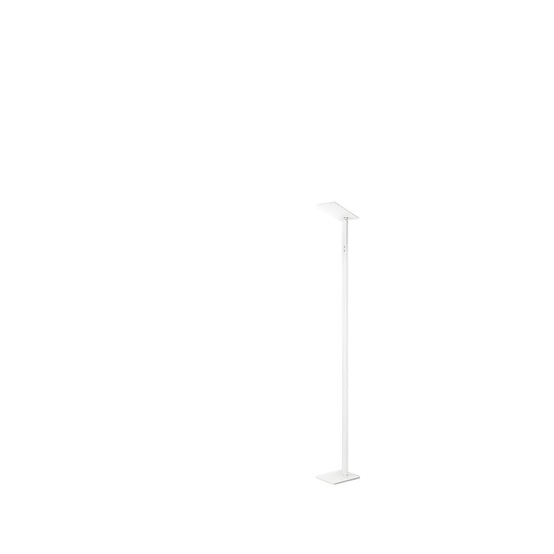 Lampa podłogowa LED QUADRA White z metalu, wys. 180 cm, Perenz