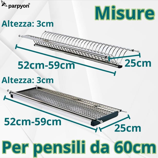 Scolapiatti in metallo, portaposate e portabicchieri, 41,3 x 23,5 x 9,7 Scolapiatti in metallo, portaposate e portabicchieri, 41,3 x 23,5 x 9,7