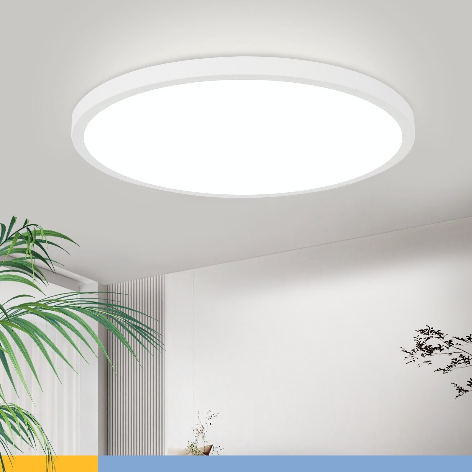 Nettlife L Mpara De Techo Led Di Metro Cm L Mpara De Cocina Plana L Mpara Redonda Blanca W