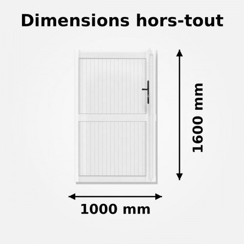 Portillon battant manuel PVC blanc GUÉRANDE L 100 x H 160 cm - poignée à droite - 5